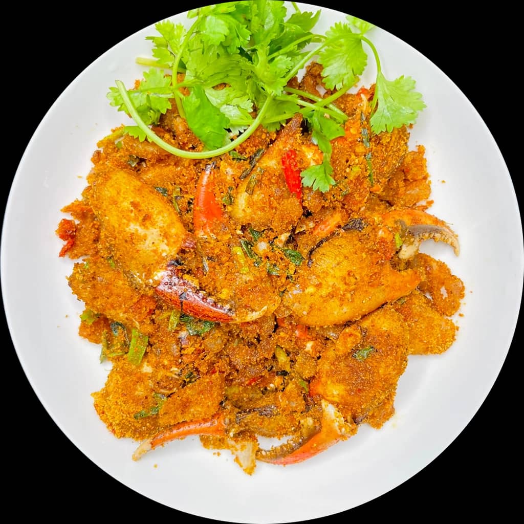 Cua biển cháy tỏi