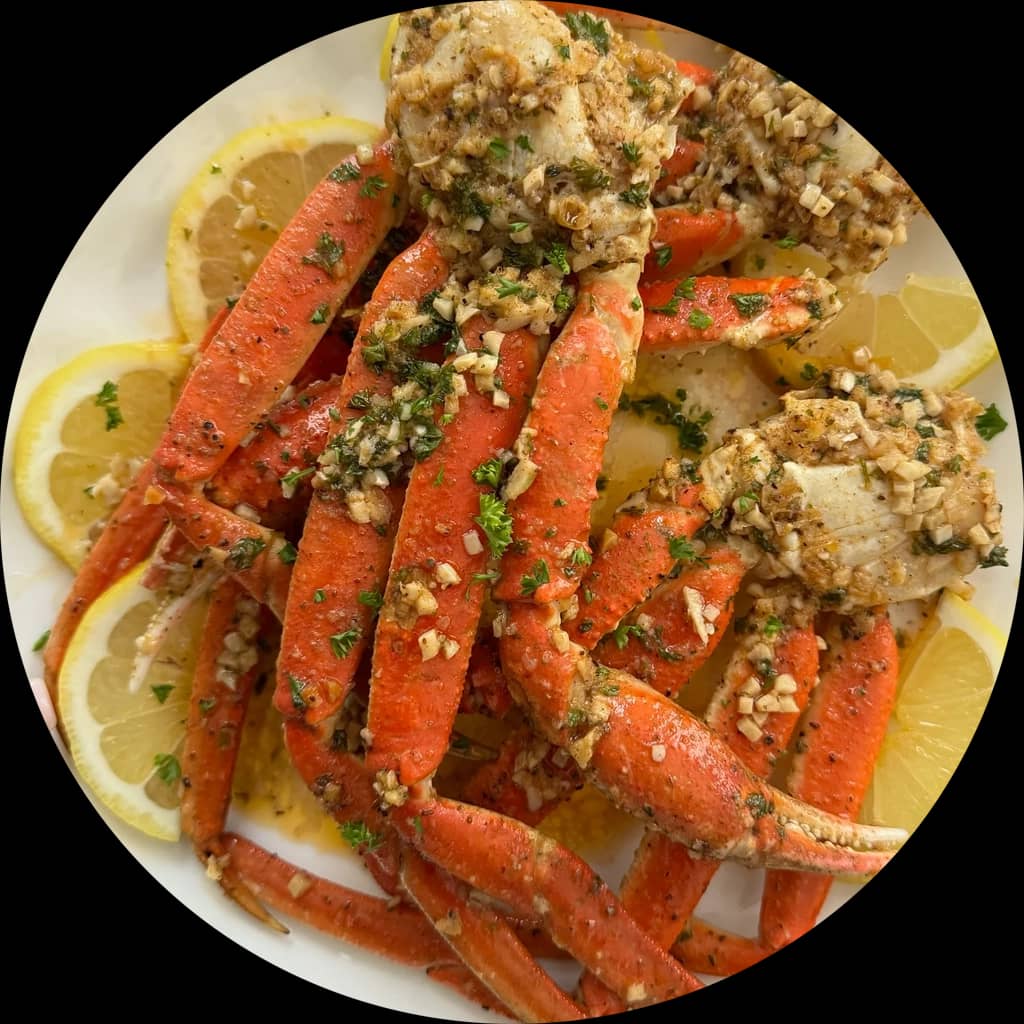 Cua biển sốt cam tươi