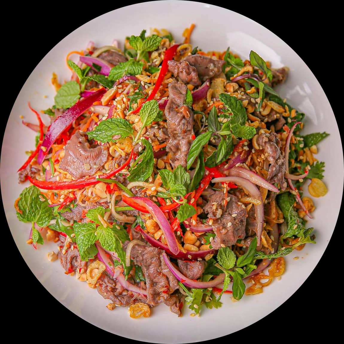 Gỏi mầm trộn bắp bò