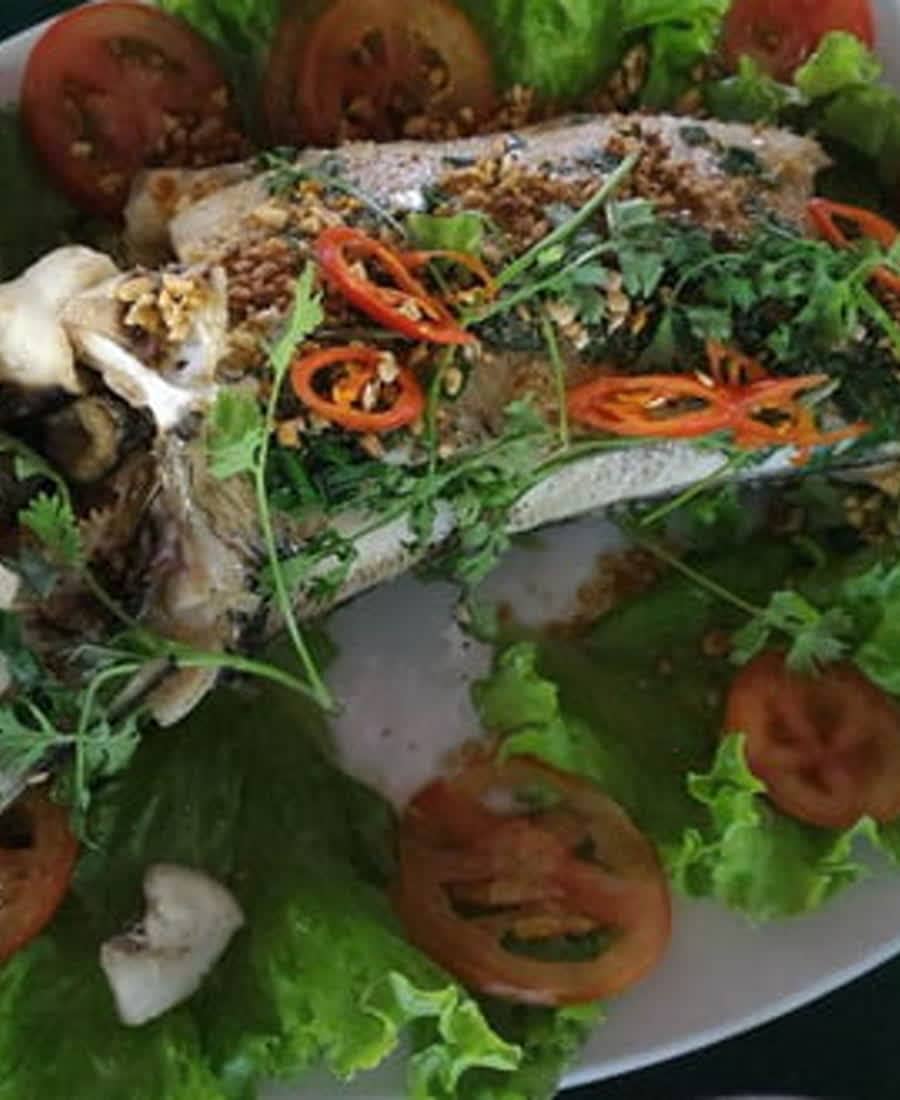 Cá lóc hấp nước dừa