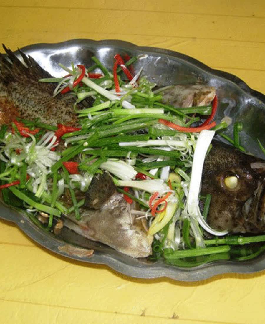 Cá mú hấp HongKong