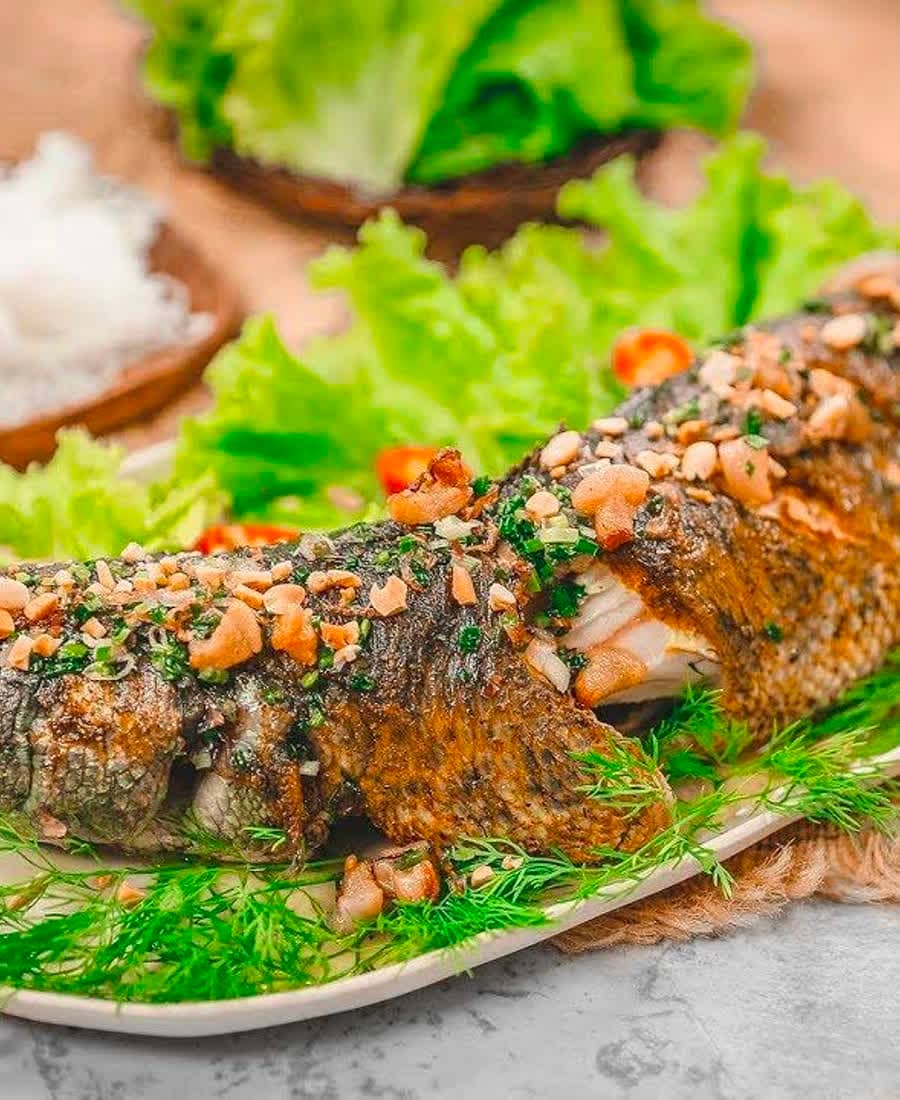 Cá tầm nướng giấy bạc
