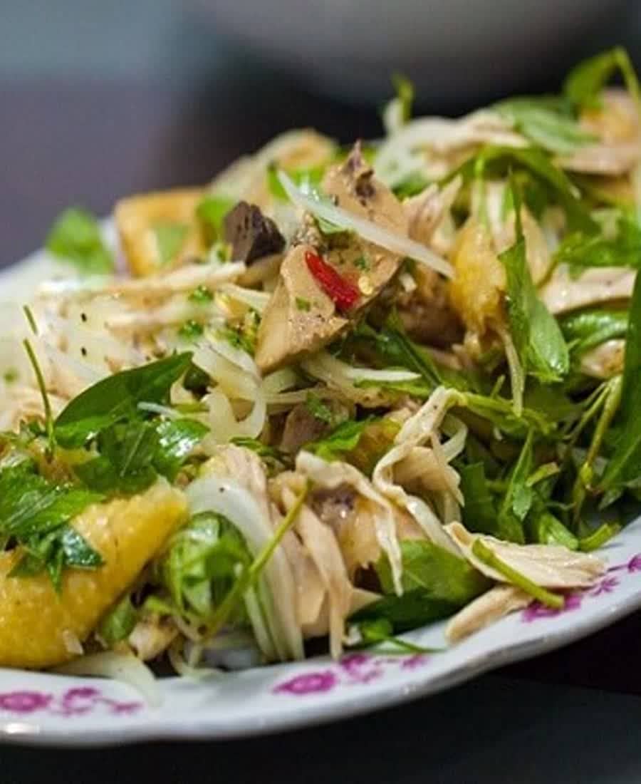 Gà nướng rau răm