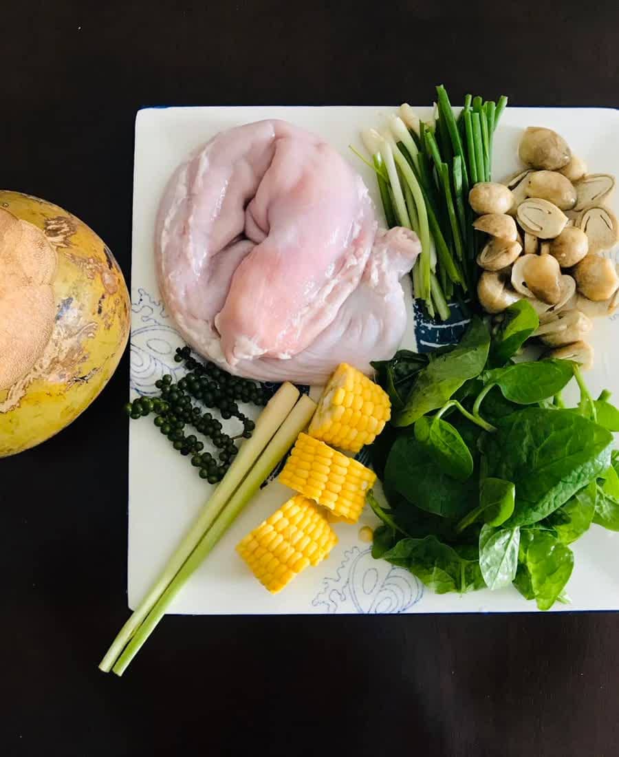 Bao tử nấu tiêu xanh