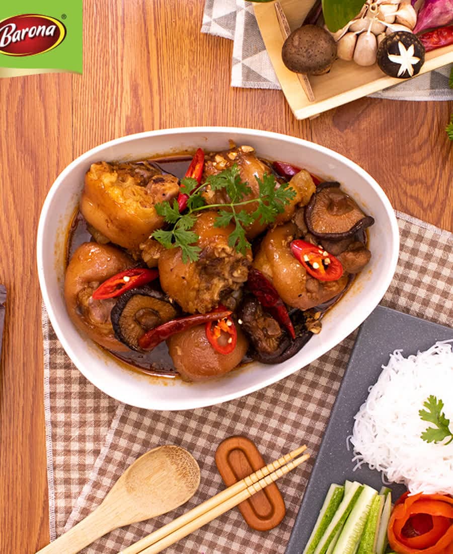 Giò heo nấm đông cô