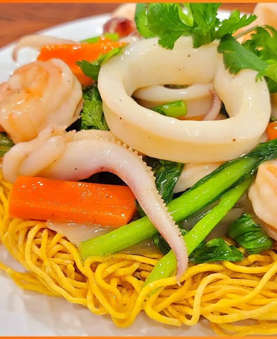 Mực trứng sốt cam