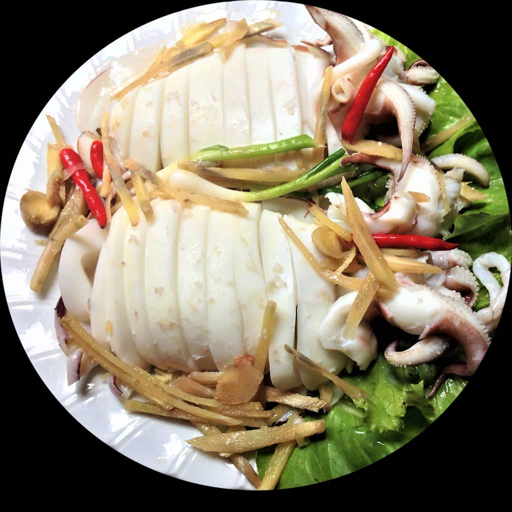 Mực hấp gừng