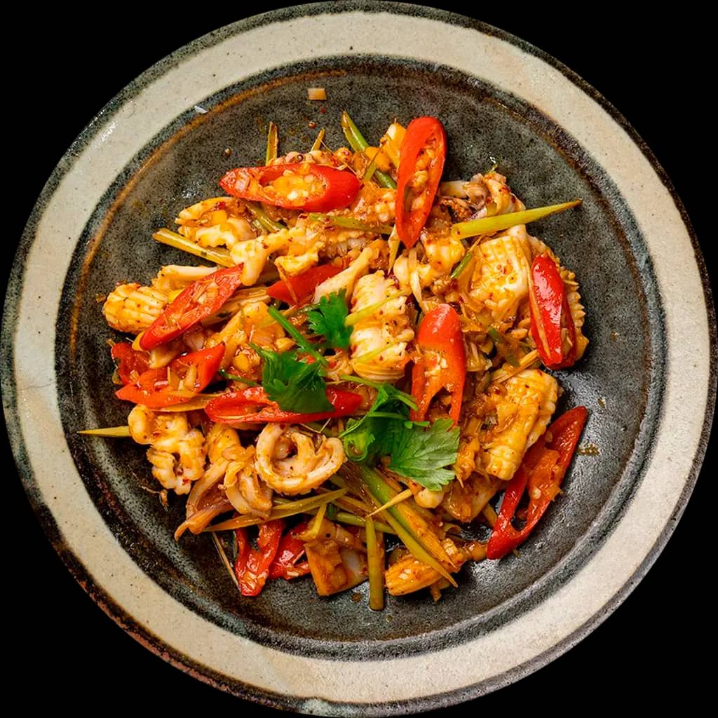 Mực xào sả ớt